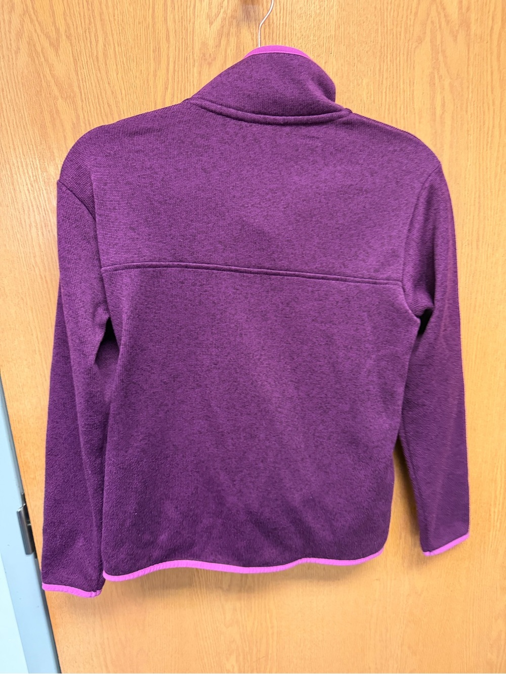 Eddie Bauer Purple Fleece Pullover with Pink Trim - Picture 5 of 8